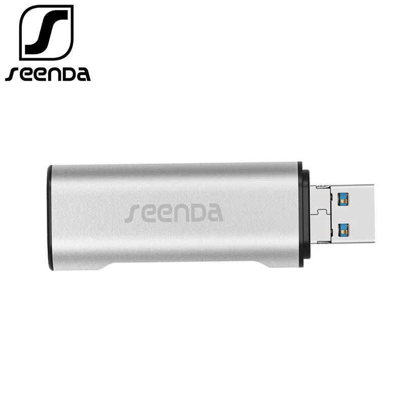 SeenDa USB 3.0 Card Reader OTG Adapter Mirco USB Portable SD / TF Memory Card Reader Aluminum USB 3.0 HUB for PC Xiaomi Samsung
SeenDa USB 3.0 Card Reader OTG Adapter Mirco USB Portable SD / TF Memory Card Reader Aluminum USB 3.0 HUB for PC Xiaomi Samsung