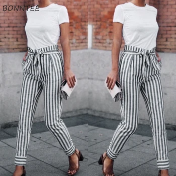 Pants Women European Style Elegant Simple Soft Ankle-Length Elastic Waist Trousers Womens Leisure Striped Female Casual Trendy
Pants Women European Style Elegant Simple Soft Ankle-Length Elastic Waist Trousers Womens Leisure Striped Female Casual Trendy