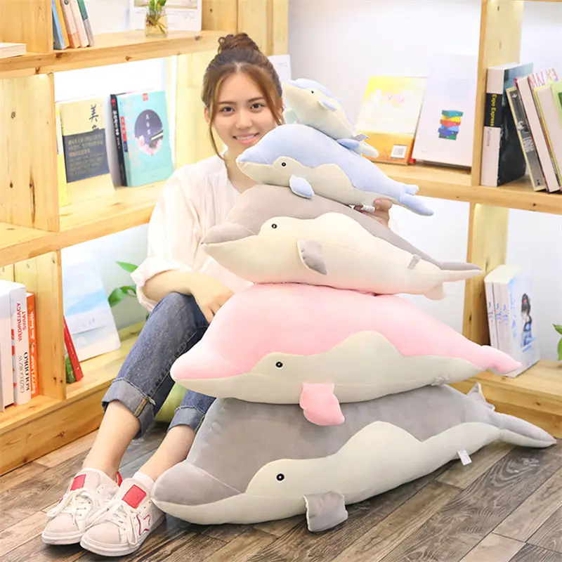 50 см/70 см Kawaii плюшевая игрушка Дельфин мягкие Животные подушка на день рождения
