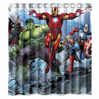 Superhero Movie Incredible Hulk and Iron Man Pattern Bathroom Shower Curtains Eco-friendly Waterproof Fabric Bath Curtains
Superhero Movie Incredible Hulk and Iron Man Pattern Bathroom Shower Curtains Eco-friendly Waterproof Fabric Bath Curtains