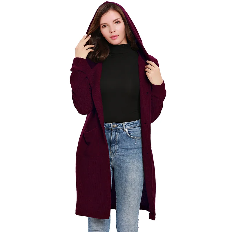 U-SWEAR Winter Autumn Warm Ladies Hooded Knitted Trench Women Long Elegant Outerwear Pockets Coat Female Cloak Overcoat Clothing
U-SWEAR Winter Autumn Warm Ladies Hooded Knitted Trench Women Long Elegant Outerwear Pockets Coat Female Cloak Overcoat Clothing