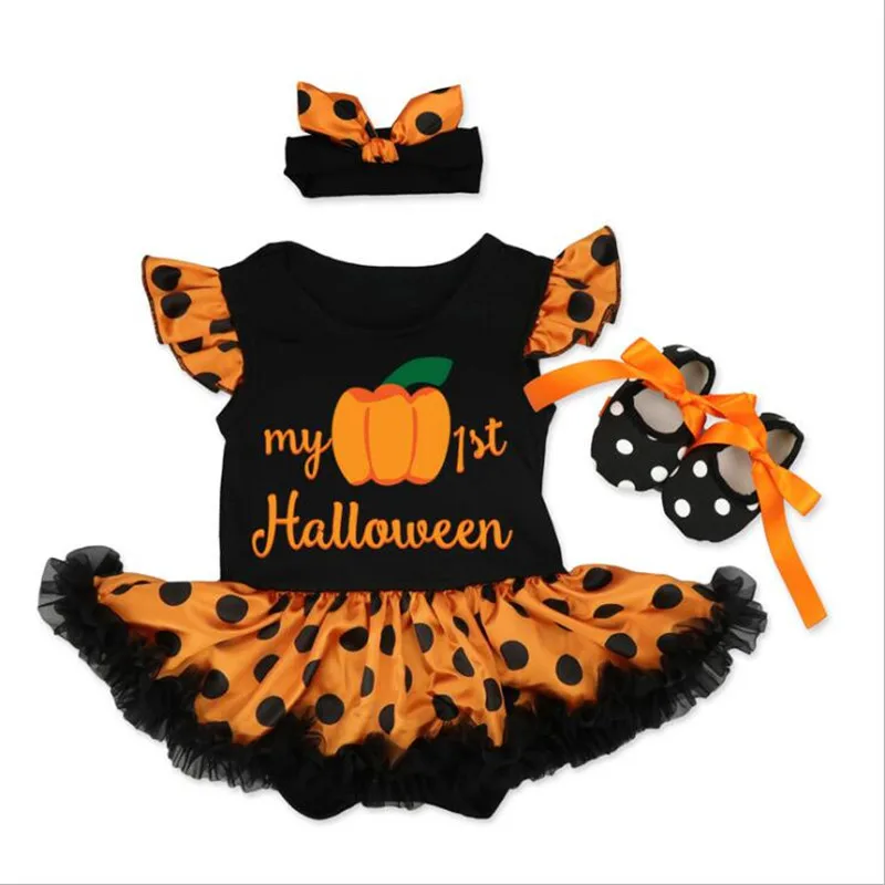 2019 Halloween Cute Baby Girls Romper Jumpsuit Headband pumpkin Printed Outfits Set baby New 0-24M Children Kids Clothes Hot
2019 Halloween Cute Baby Girls Romper Jumpsuit Headband pumpkin Printed Outfits Set baby New 0-24M Children Kids Clothes Hot