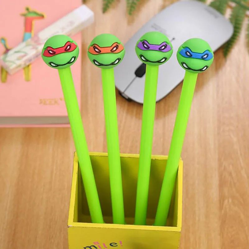 1pc Kawaii Pen Teenage Mutant Ninja Turtle Silicone Head Gel Pen Black Signature Pen Student Office School Supplies Stationery
1pc Kawaii Pen Teenage Mutant Ninja Turtle Silicone Head Gel Pen Black Signature Pen Student Office School Supplies Stationery