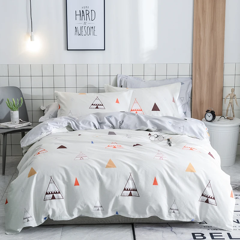 Solid Color Triangle Pattern 100% Cotton Soft Bedding Set 3/4Pcs Duvet Cover Sets Soft Bed Linen Flat Bed Sheet Set Pillowcase
Solid Color Triangle Pattern 100% Cotton Soft Bedding Set 3/4Pcs Duvet Cover Sets Soft Bed Linen Flat Bed Sheet Set Pillowcase