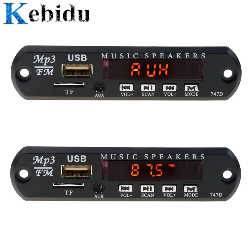 kebidu 5V 12V MP3 Decoder Board Remote Module AUX 3.5 mm TF FM Radio Audio MP3 Player USB For Car Remote Music Speaker
kebidu 5V 12V MP3 Decoder Board Remote Module AUX 3.5 mm TF FM Radio Audio MP3 Player USB For Car Remote Music Speaker