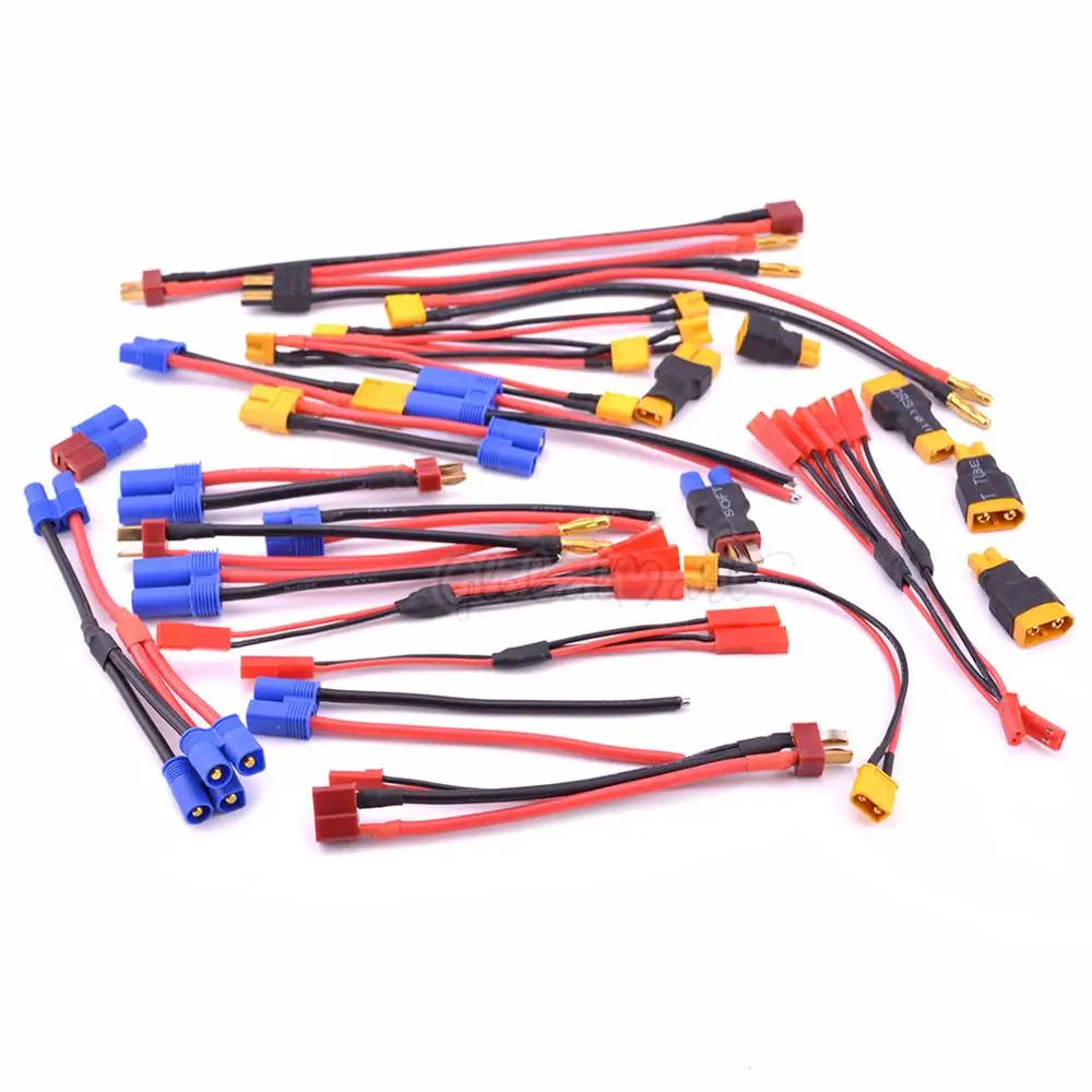 EC3 EC5 T Deans Plug XT30 XT60 Connector Converter Adapter Lipo Battery Adaptor 14AWG / 12AWG for RC Lipo ESC Motor Drone
EC3 EC5 T Deans Plug XT30 XT60 Connector Converter Adapter Lipo Battery Adaptor 14AWG / 12AWG for RC Lipo ESC Motor Drone
