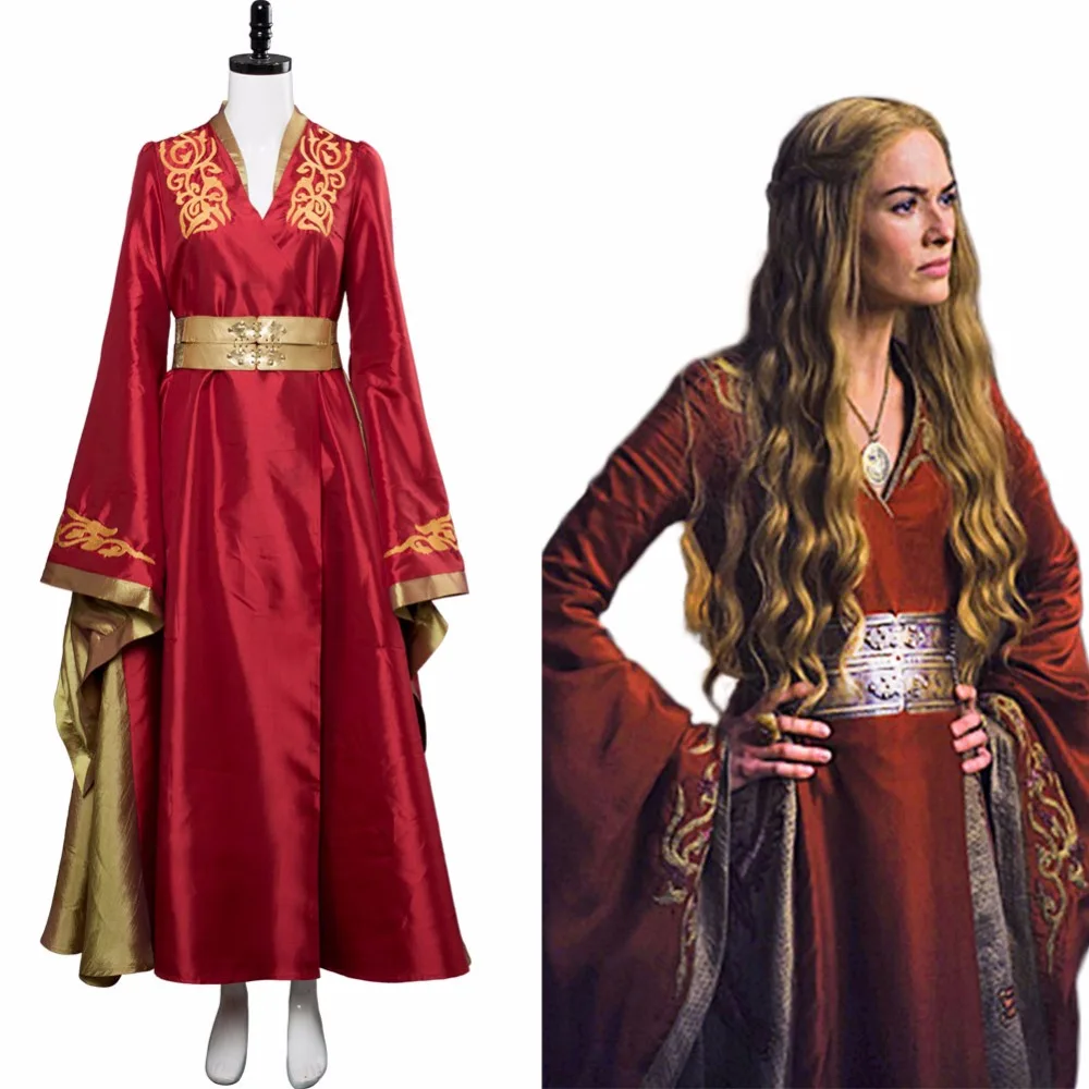 Game of thrones Cosplay Cersei Lannister Costume Halloween Carnival Masquerade Queen Red Luxury Dress Role Play Costume Women
Game of thrones Cosplay Cersei Lannister Costume Halloween Carnival Masquerade Queen Red Luxury Dress Role Play Costume Women
