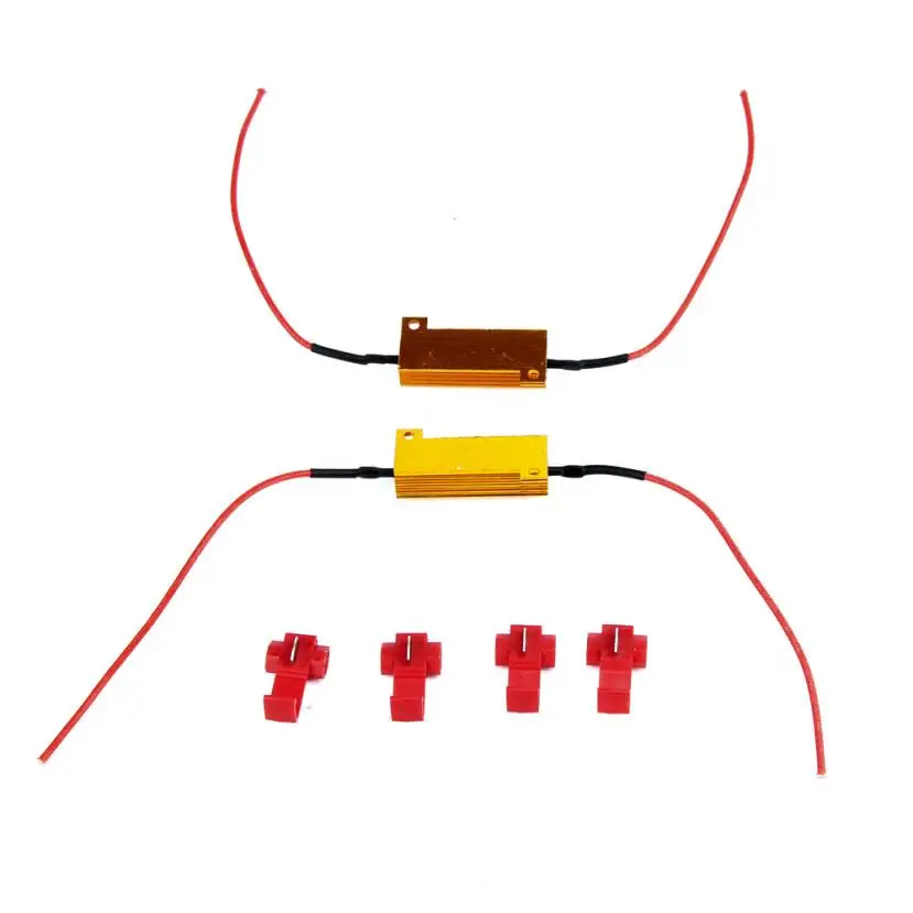 Franchise 2PC 50W 6Ohm Car LED DRL Fog Turn Singal Load Resistor for Fix LED Bulb drop shipping
Franchise 2PC 50W 6Ohm Car LED DRL Fog Turn Singal Load Resistor for Fix LED Bulb drop shipping