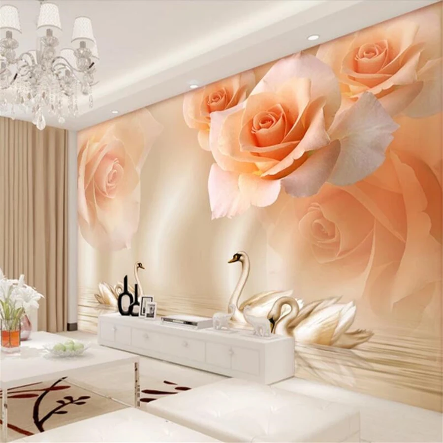 beibehang papel de parede Custom Wallpaper 3d Photo Murals Minimalist Atmosphere Yellow Rose Swan TV Background Wall paper mural
beibehang papel de parede Custom Wallpaper 3d Photo Murals Minimalist Atmosphere Yellow Rose Swan TV Background Wall paper mural