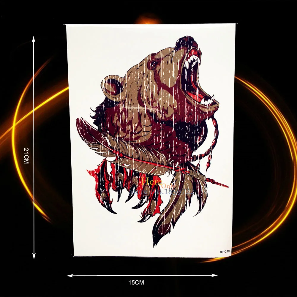 1PC Indian Totem Beast Bear Temporary Tattoo Men Armband Body Art Arm Sleeve HHB-240 Feather Flash Water Transfer Tattoo Sticker
1PC Indian Totem Beast Bear Temporary Tattoo Men Armband Body Art Arm Sleeve HHB-240 Feather Flash Water Transfer Tattoo Sticker