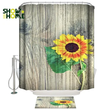 Showhome Sunflower Wood Shower Curtain Doormat Sets 2 Piece Bathroom Set Bathroom Decor Set Waterproof Bathroom Toilet Fabric
Showhome Sunflower Wood Shower Curtain Doormat Sets 2 Piece Bathroom Set Bathroom Decor Set Waterproof Bathroom Toilet Fabric
