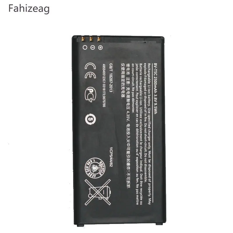 fahizeag 1x 2500mAh 9.5Wh BV-T5C / BV T5C BVT5C Replacement Battery For Nokia Microsoft Lumia 640 Lumia640 RM-1073
fahizeag 1x 2500mAh 9.5Wh BV-T5C / BV T5C BVT5C Replacement Battery For Nokia Microsoft Lumia 640 Lumia640 RM-1073