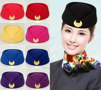 Airline stewardess hats female custom uniform caps student cap band performance captain cap ceremony hotel hat 
Airline stewardess hats female custom uniform caps student cap band performance captain cap ceremony hotel hat