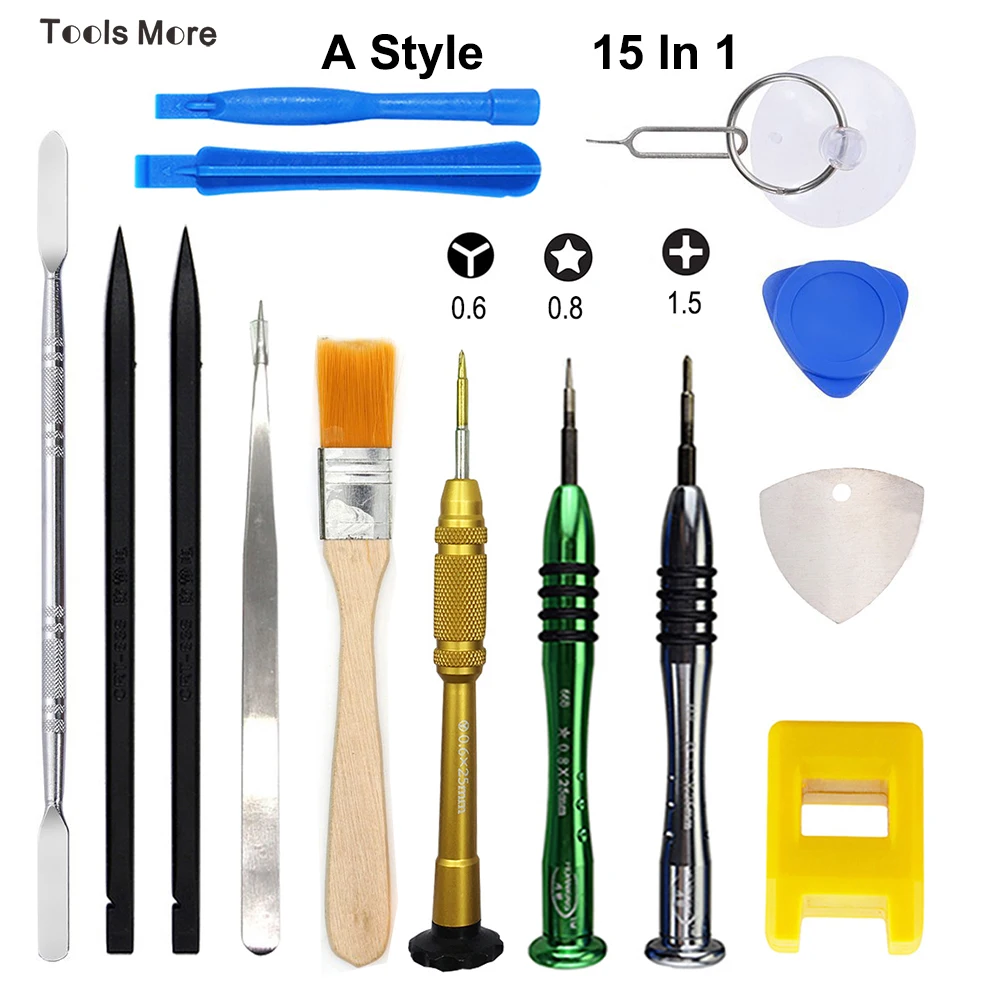 15Pcs Precision Screwdriver Set With Magnetizer And Opening Pry Tools for for iPhone7/7Plus/6/5S/4S/SE Cellphone Repair Tool Kit
15Pcs Precision Screwdriver Set With Magnetizer And Opening Pry Tools for for iPhone7/7Plus/6/5S/4S/SE Cellphone Repair Tool Kit