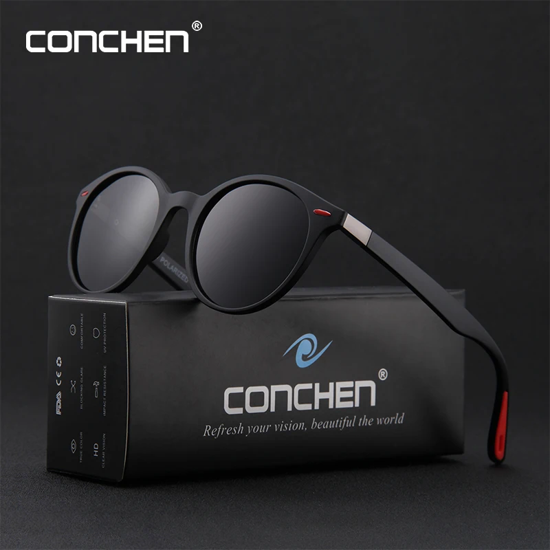 CONCHEN 2019 New Fashion Round polarized Sunglasses For Men Women Retro Brand Design Sun Glasses Large Frame Travel Fishing
CONCHEN 2019 New Fashion Round polarized Sunglasses For Men Women Retro Brand Design Sun Glasses Large Frame Travel Fishing