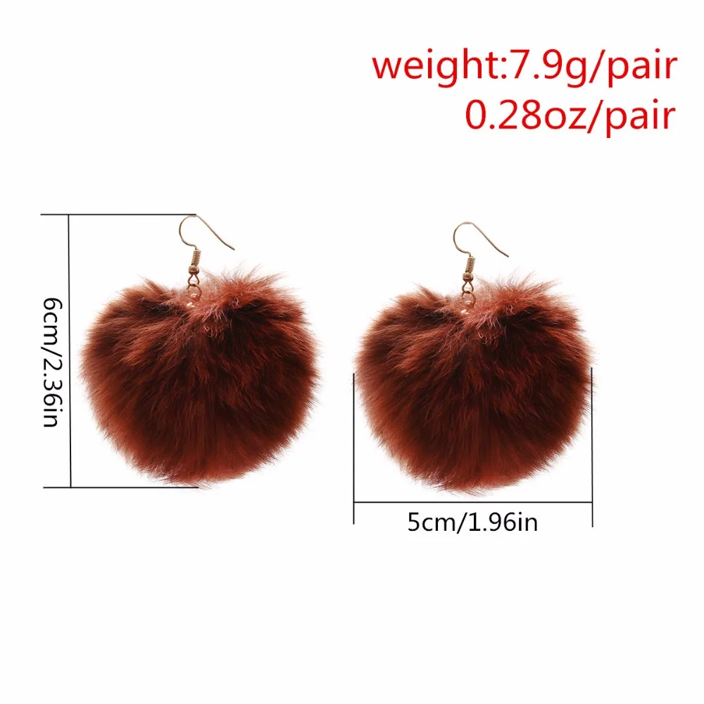 Fashion Unique Soft Fur Ball PomPom Long Earrings04