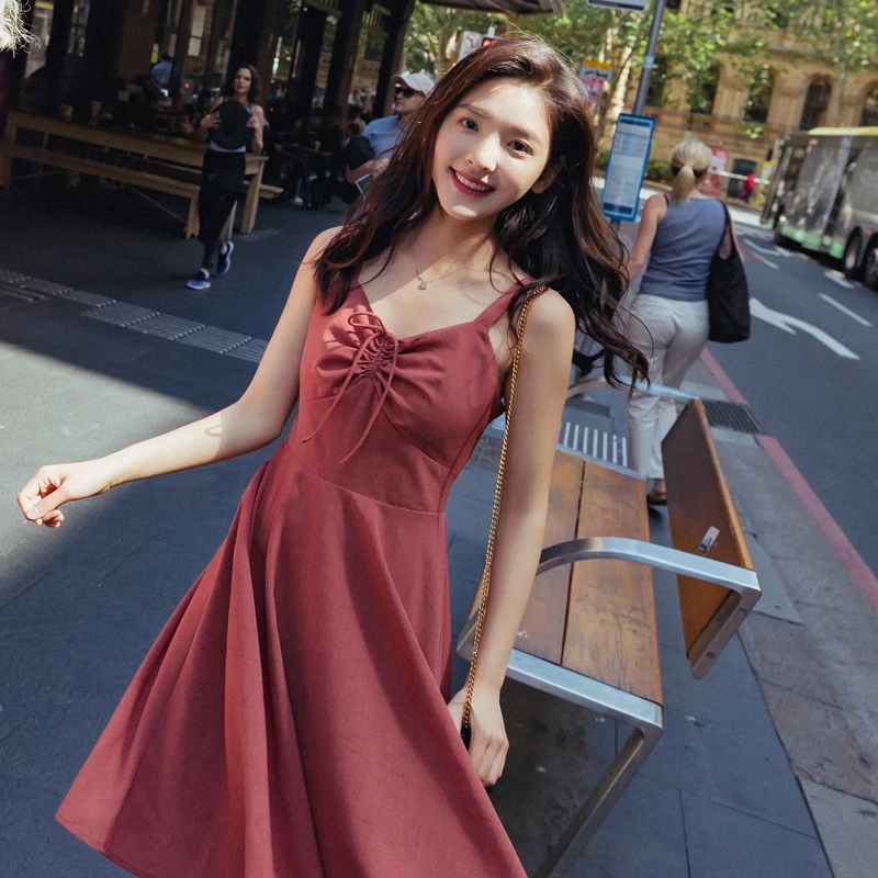 2019 Brand Tie-Front Cami Dress Women A-Line Midi Casual Party Solid Red Female Summer Dress for Lady Beach Vestidos
2019 Brand Tie-Front Cami Dress Women A-Line Midi Casual Party Solid Red Female Summer Dress for Lady Beach Vestidos