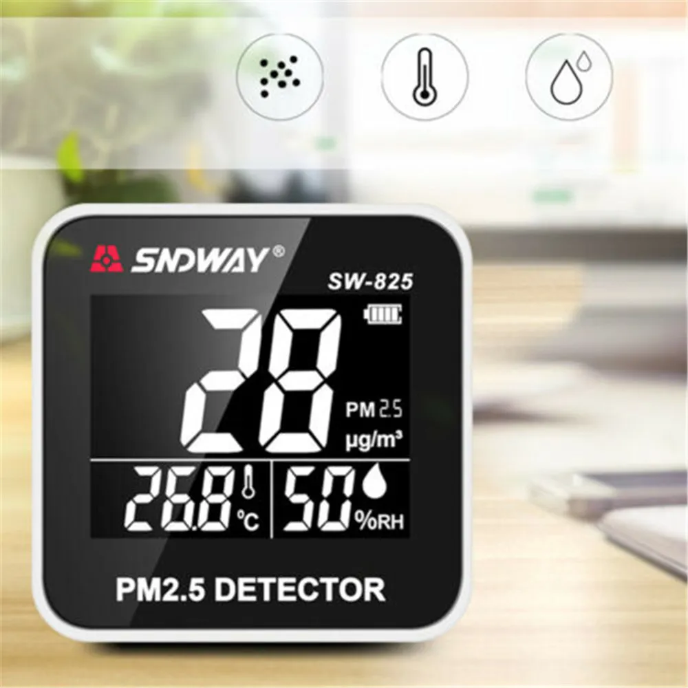 Rechargeable Digital Air Quality Monitor Laser PM 2.5 Gas Detector Temperature Humidity Tool
Rechargeable Digital Air Quality Monitor Laser PM 2.5 Gas Detector Temperature Humidity Tool