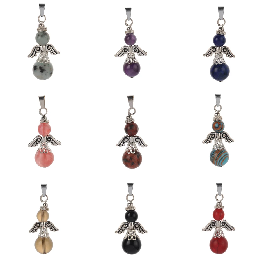 1pc MultiColor Round Baby Angel Wings Natural Tiger Eye Lapis Amethysts Crystal Quartz Stone Pendant for DIY Necklace Making
1pc MultiColor Round Baby Angel Wings Natural Tiger Eye Lapis Amethysts Crystal Quartz Stone Pendant for DIY Necklace Making