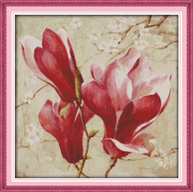 new Magnolia flower (3)cross stitch kits DMC Cotton 14ct white 11ct printed embroidery DIY handmade needle work wall home decor
new Magnolia flower (3)cross stitch kits DMC Cotton 14ct white 11ct printed embroidery DIY handmade needle work wall home decor