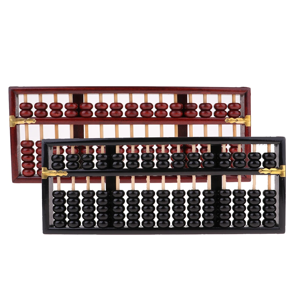 Vintage Wooden Chinese Abacus Bead Arithmetic Calculator Tool