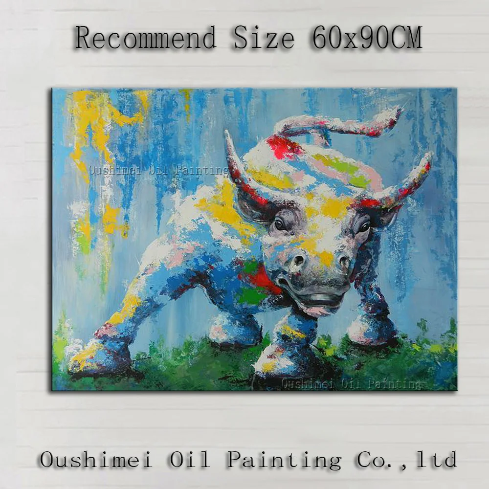 Expert Artist Pure Hand-painted High Quality Fine Art Handcraft Abstract Beautiful Colors Bull Oil Painting On Canvas Decoration
Expert Artist Pure Hand-painted High Quality Fine Art Handcraft Abstract Beautiful Colors Bull Oil Painting On Canvas Decoration