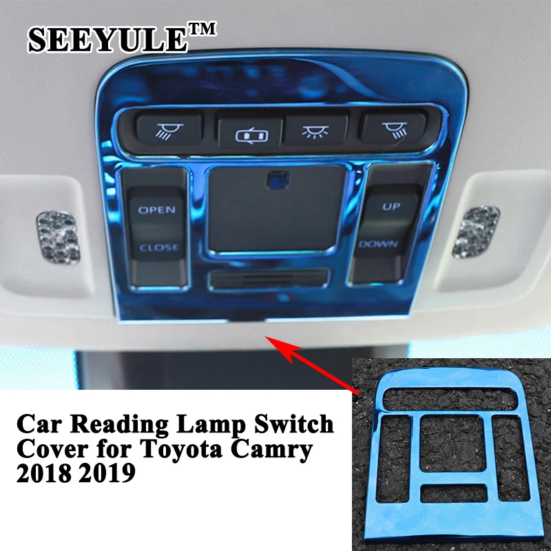 1pc SEEYULE Styling Car Front Reading Light Lamp Switch Cover Decoration Trim Sticker Accessories for Toyota Camry 2018 2019
1pc SEEYULE Styling Car Front Reading Light Lamp Switch Cover Decoration Trim Sticker Accessories for Toyota Camry 2018 2019