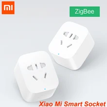 100% xiao mi mi inteligente wifi soquete plug zigbee versão app controle remoto temporizador de detecção de energia com casa inteligente mi casa app(China)