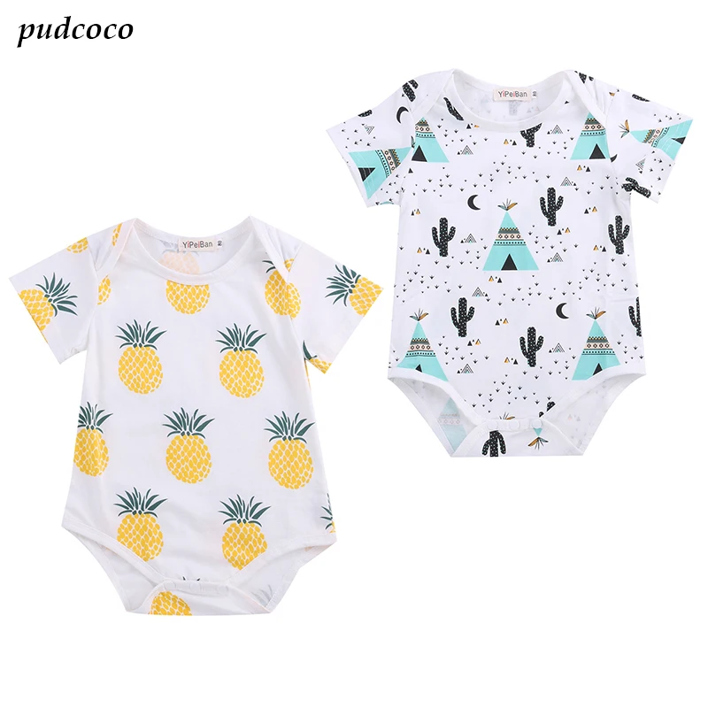 2018 hot new Newborn Baby Boys Girls Fruit Pineapple Tent Romper Jumpsuit Pajamas Outfits print cotton Clothes
2018 hot new Newborn Baby Boys Girls Fruit Pineapple Tent Romper Jumpsuit Pajamas Outfits print cotton Clothes