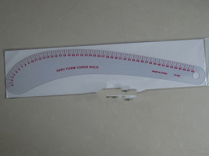 Image Garment multifunction ruler making model foot grading scale garment round knife cutting ruler 48cm long
