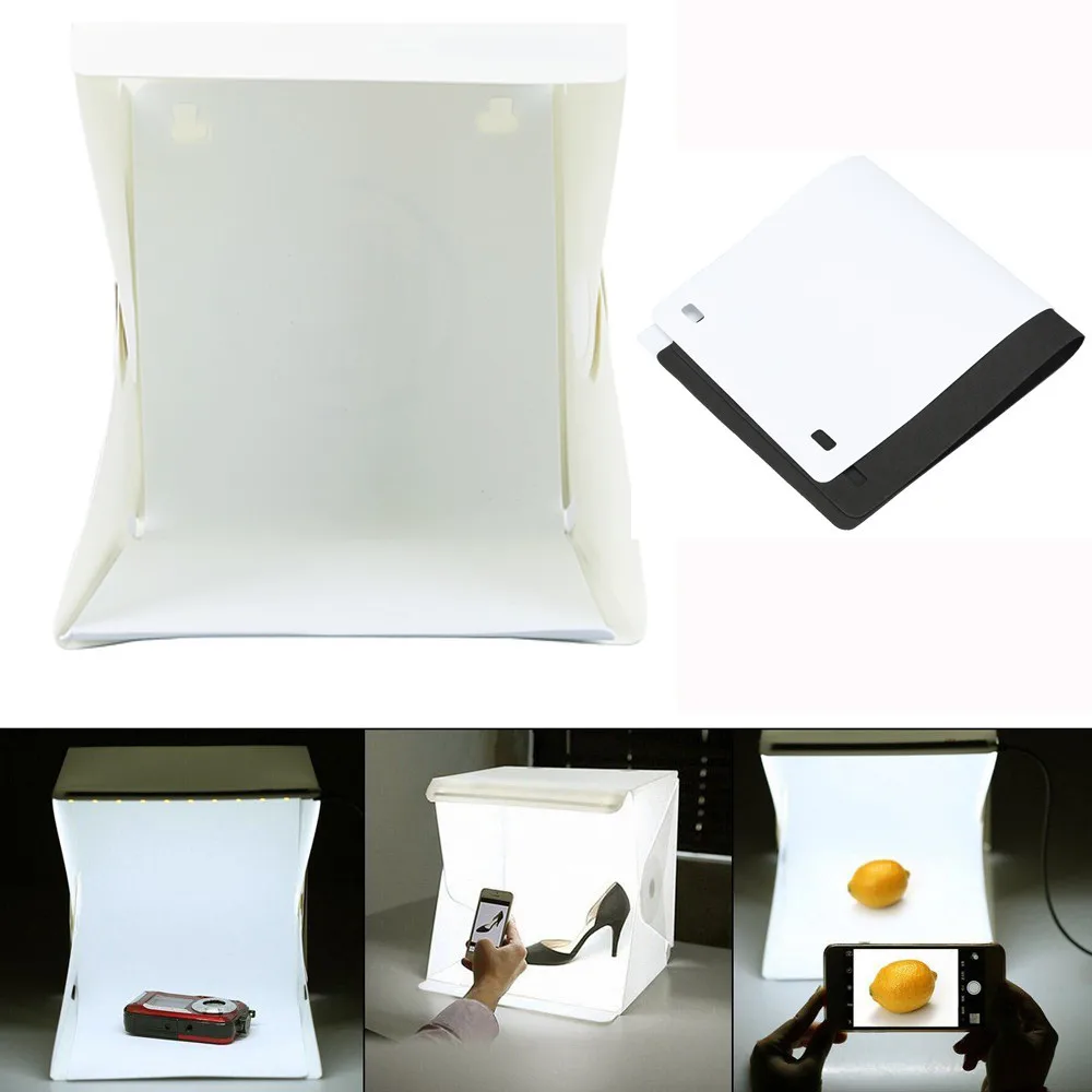 Creative LED Light Room Photo Studio Photography Lighting Tent Kit Backdrop Cube Mini Box home decoration accessories
Creative LED Light Room Photo Studio Photography Lighting Tent Kit Backdrop Cube Mini Box home decoration accessories