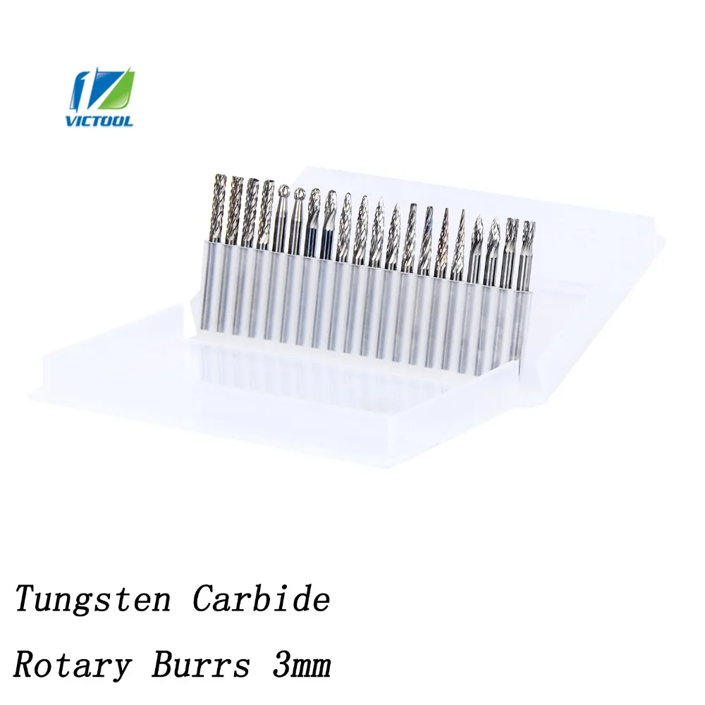 High Quality 20pcs 1/8" Tungsten Carbide 3mm Rotary Cutter files Set CNC Engraving bit double flute head milling bit
High Quality 20pcs 1/8" Tungsten Carbide 3mm Rotary Cutter files Set CNC Engraving bit double flute head milling bit