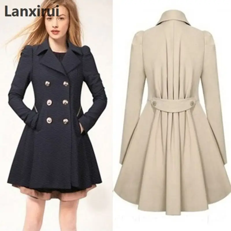 Especially Female Coat England Style Women Spring Double-Breasted Long Trench Coat Overcoat Raincoat Windbreaker Coats 5XL PLUS
Especially Female Coat England Style Women Spring Double-Breasted Long Trench Coat Overcoat Raincoat Windbreaker Coats 5XL PLUS