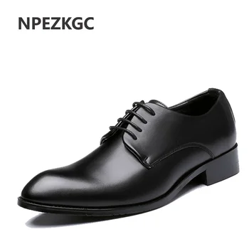 NPEZKGC Chaussure Homme Oxfords PU Leather Men Shoes For Men Wedding Bussiness formal Party Shiny Shoes Party Club Black shoes
NPEZKGC Chaussure Homme Oxfords PU Leather Men Shoes For Men Wedding Bussiness formal Party Shiny Shoes Party Club Black shoes