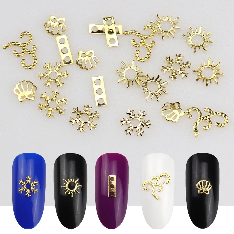 100Pcs Gold Snowflakes Nail Studs Metal Hollow Circle 3D Alloy Nail Glitter Rhinestones Manicure Charms Nail Art Decorations
100Pcs Gold Snowflakes Nail Studs Metal Hollow Circle 3D Alloy Nail Glitter Rhinestones Manicure Charms Nail Art Decorations