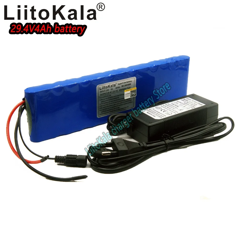 Liitokala 24V 4000mah rechargeable 10A discharge lithium battery 7S2P 18650 29.4V 4ah lithium ion bms scooter battery pack
Liitokala 24V 4000mah rechargeable 10A discharge lithium battery 7S2P 18650 29.4V 4ah lithium ion bms scooter battery pack