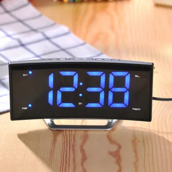 Fashion LED Arc Radio Digital Electronic alarm Clock Personality snooze backlight Luminous bedside Clocks
Fashion LED Arc Radio Digital Electronic alarm Clock Personality snooze backlight Luminous bedside Clocks
