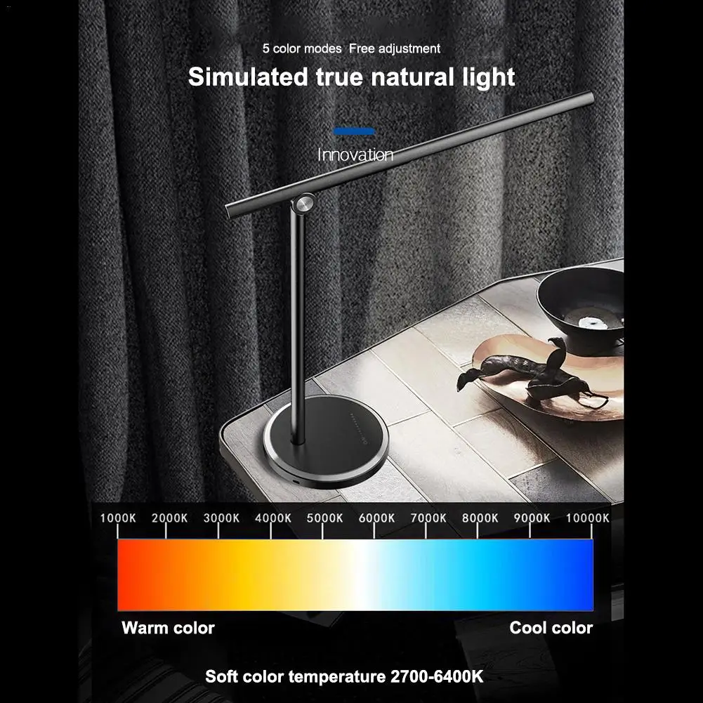LED Desk Lamp Eye-caring Table Lights Dimmable Office Lamp 5 Color Modes for Bedroom
LED Desk Lamp Eye-caring Table Lights Dimmable Office Lamp 5 Color Modes for Bedroom