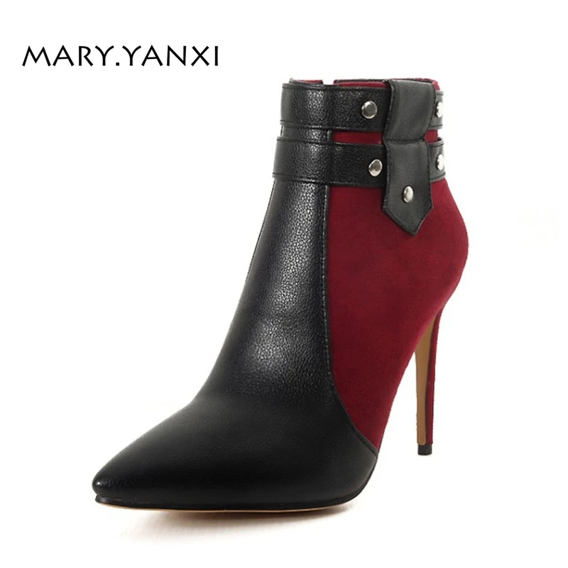 Spring Autumn Women Shoes Fashion Ankle Chelsea Short Boots Zip Zipper Pointed Toe Thin High Heel Big Size Mixed Color Stilettos
Spring Autumn Women Shoes Fashion Ankle Chelsea Short Boots Zip Zipper Pointed Toe Thin High Heel Big Size Mixed Color Stilettos