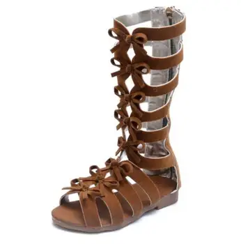 Girls Gladiator Sandals Boots Scrub Leather Summer Brown Black High-top Fashion Kid Sandals Toddler Baby Shoes
Girls Gladiator Sandals Boots Scrub Leather Summer Brown Black High-top Fashion Kid Sandals Toddler Baby Shoes