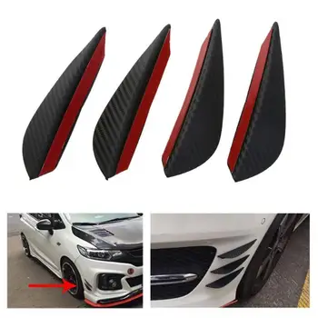 4Pcs/set Black Carbon Fiber Fit Front Bumper Lip Splitter Fin Air Knife Auto Body Kit Car Spoiler Canards Valence Chin Accessory
4Pcs/set Black Carbon Fiber Fit Front Bumper Lip Splitter Fin Air Knife Auto Body Kit Car Spoiler Canards Valence Chin Accessory