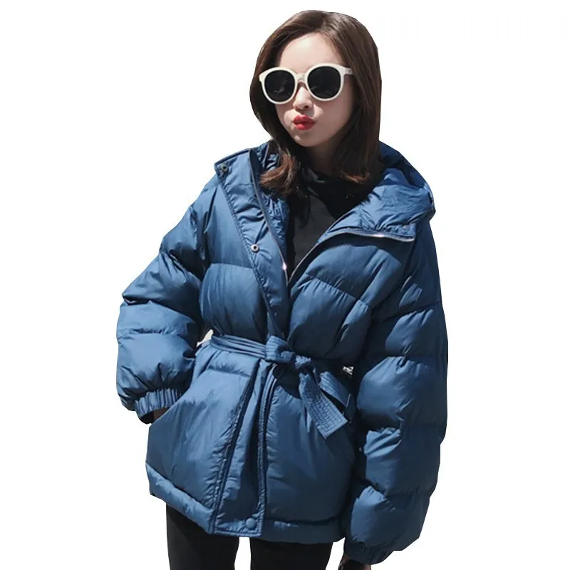 Fashion blue tight waist thick down cotton jacket 2018 winter jacket coat women Plus size hooded warm Female Padded overcoat 129
Fashion blue tight waist thick down cotton jacket 2018 winter jacket coat women Plus size hooded warm Female Padded overcoat 129