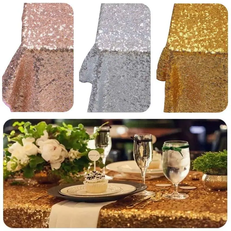 1.2M Sequin Tablecloth Round Wedding Table Cloth Gold Silver Champagne Sparkly Bling Party Decoration Table Cover Toalha De Mesa
1.2M Sequin Tablecloth Round Wedding Table Cloth Gold Silver Champagne Sparkly Bling Party Decoration Table Cover Toalha De Mesa