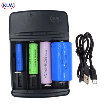 4 slots Smart USB Battery Charger for Rechargeable 1.2V A AA AAA NiMh NiCd 1.5V Alkaline 3.7V Li-ion 26650 18650 battery charger
4 slots Smart USB Battery Charger for Rechargeable 1.2V A AA AAA NiMh NiCd 1.5V Alkaline 3.7V Li-ion 26650 18650 battery charger
