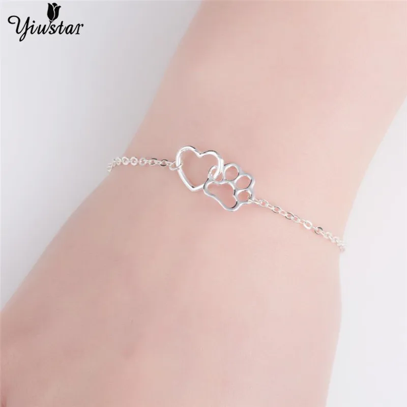 yiustar Fashion Lovely Heart Paw bracelat Cat Print Chain Bracelet Lovely Bracelets & Bangles friendship Mother daughter Jewelry
yiustar Fashion Lovely Heart Paw bracelat Cat Print Chain Bracelet Lovely Bracelets & Bangles friendship Mother daughter Jewelry