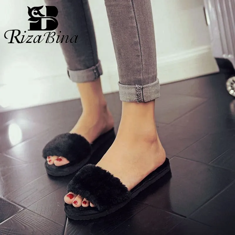 RizaBina 4 Colors New Fashion Fur Sandals Solid Soft Lightweight Summer Beach Shoes Women Casual Simple Footwear Size 35-42
RizaBina 4 Colors New Fashion Fur Sandals Solid Soft Lightweight Summer Beach Shoes Women Casual Simple Footwear Size 35-42