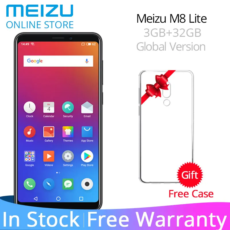 100% Официальный Meizu M8 lite 3 GB Оперативная память 32 ГБ Встроенная Глобальный Версия V8