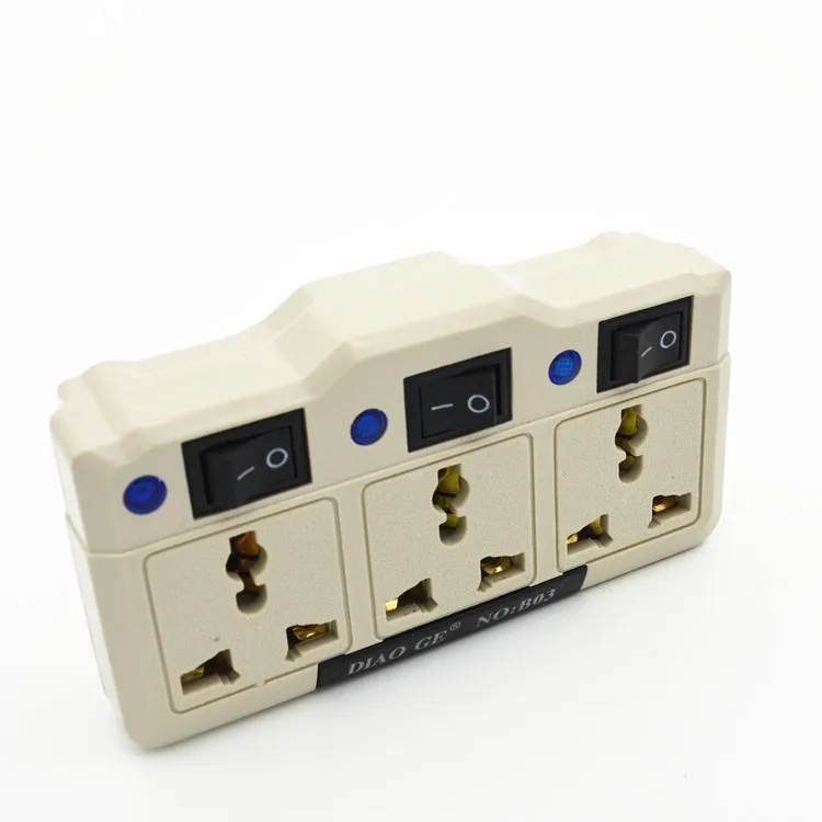 Multifunction Independent Switch United Kingdom Socket Splitter 3 jacks 3 Way Outlet Extend Plug Socket /US/EU/AU To UK
Multifunction Independent Switch United Kingdom Socket Splitter 3 jacks 3 Way Outlet Extend Plug Socket /US/EU/AU To UK