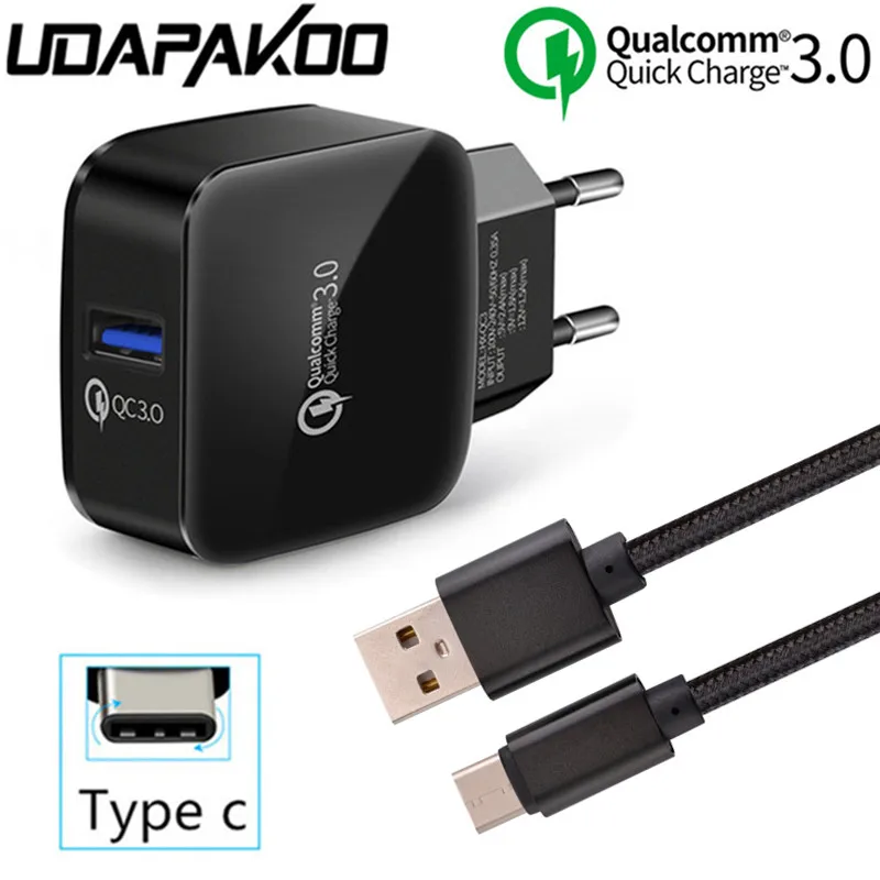 1M Type C USB Cable & Quick charge 3.0 EU Fast Charger Adapter For samsung Galaxy S9 S8 C9 Pro A50 A5 2017 Sony XA1 L1 XZ LG G6
1M Type C USB Cable & Quick charge 3.0 EU Fast Charger Adapter For samsung Galaxy S9 S8 C9 Pro A50 A5 2017 Sony XA1 L1 XZ LG G6