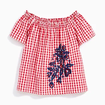 Little maven 2-7Year Flower Embroidery Summer T Shirt For Baby Girls Kids Toddler Girl Children Red Plaid Short-sleeved T Shirt
Little maven 2-7Year Flower Embroidery Summer T Shirt For Baby Girls Kids Toddler Girl Children Red Plaid Short-sleeved T Shirt
